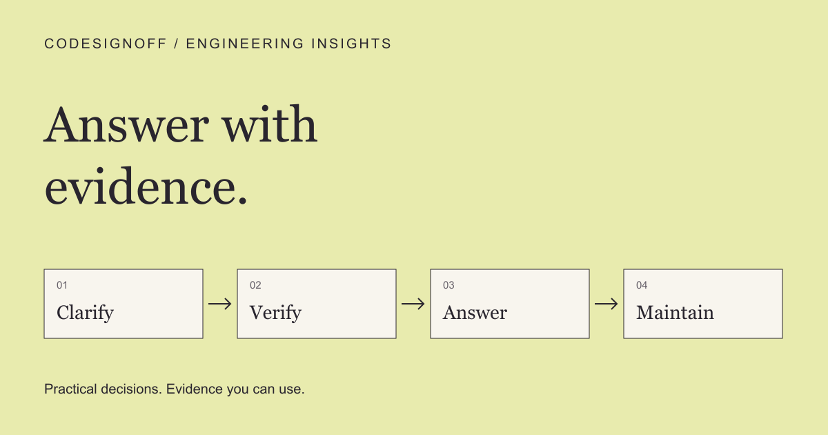 Clarify → Verify → Answer → Maintain: Your first enterprise security questionnaire: answers you can prove